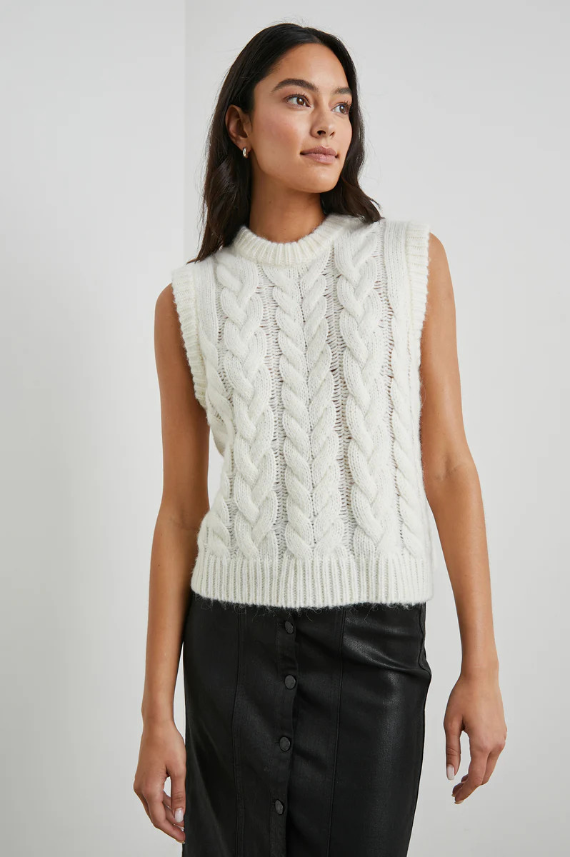 ALEXIS SWEATER VEST - IVORY | Rails