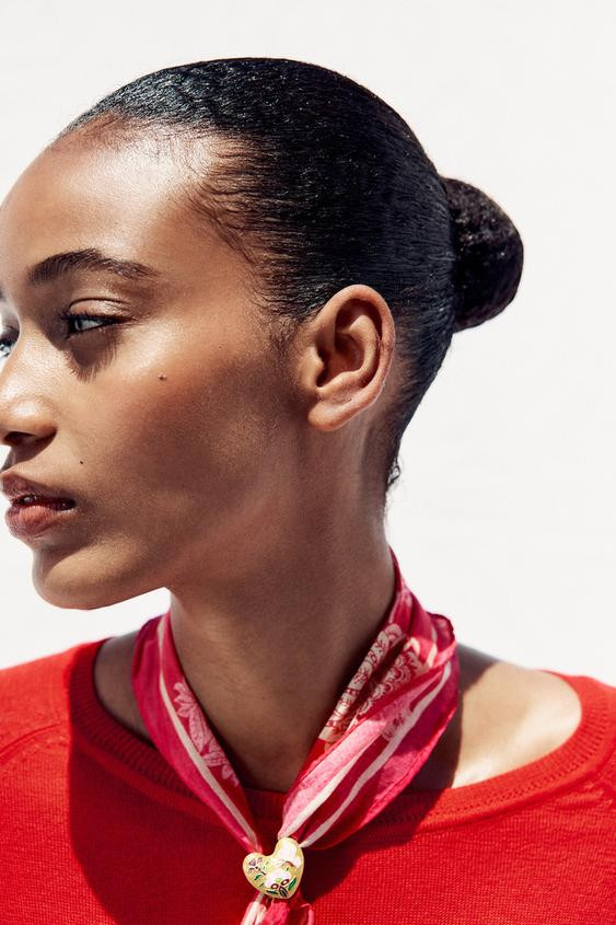 HEART DETAIL PRINTED BANDANA | Zara UK