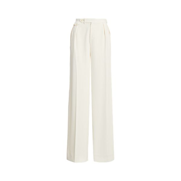 Pleated Georgette Wide-Leg Trouser | Ralph Lauren (UK)