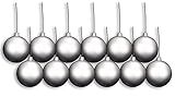 12 Pack 70mm 2.75" Matte Silver Ball Ornament UV Coated with Wire | Amazon (US)