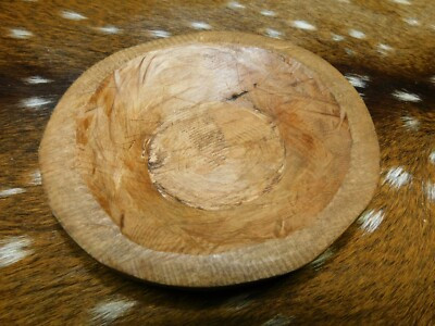 * Carved Wooden Dough Bowl Primitive Wood Trencher Tray Rustic Home Decor  5-7" | eBay US