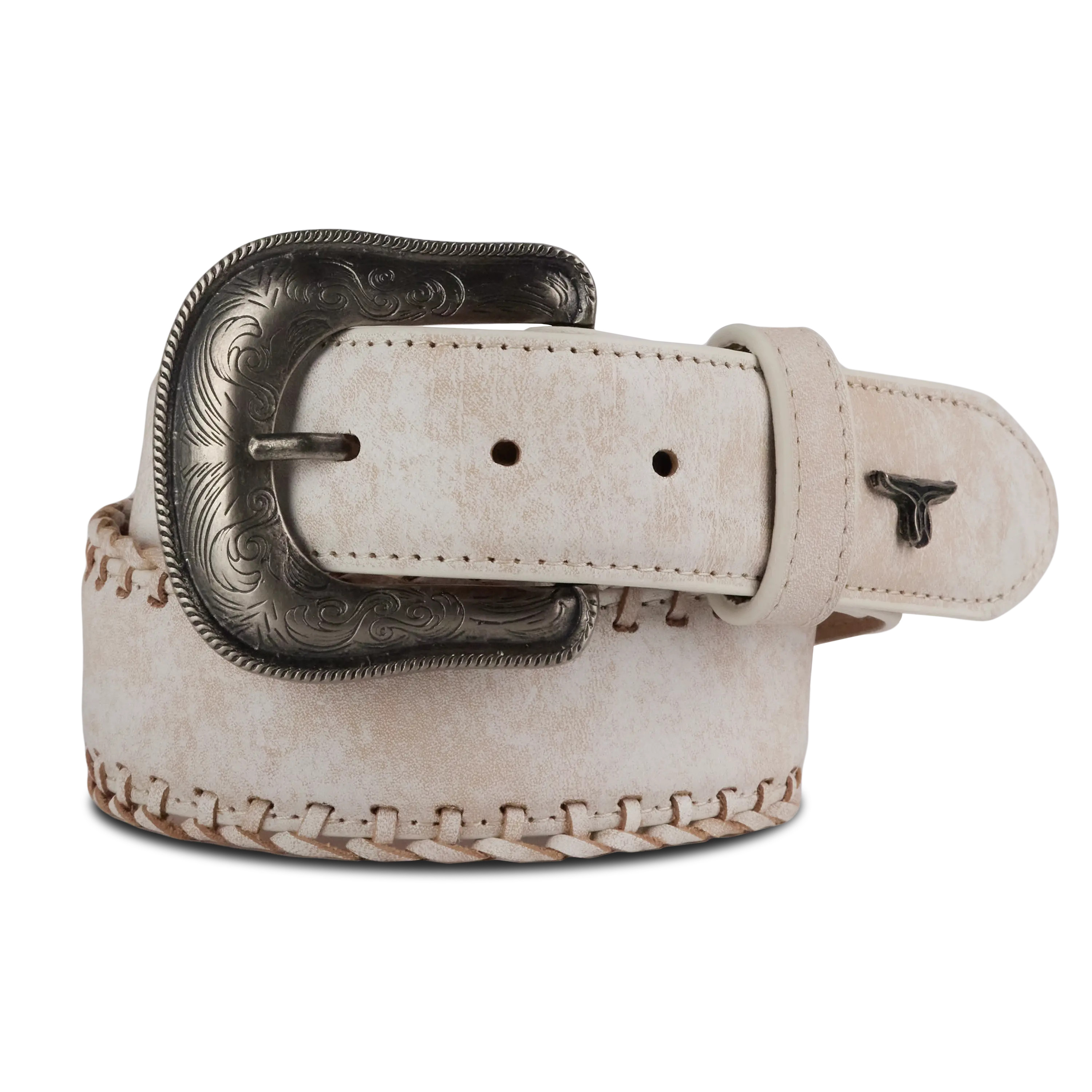 1.5 Woven Laced Belt with Single Buckle - Ceramic Crackle | Lane Boots