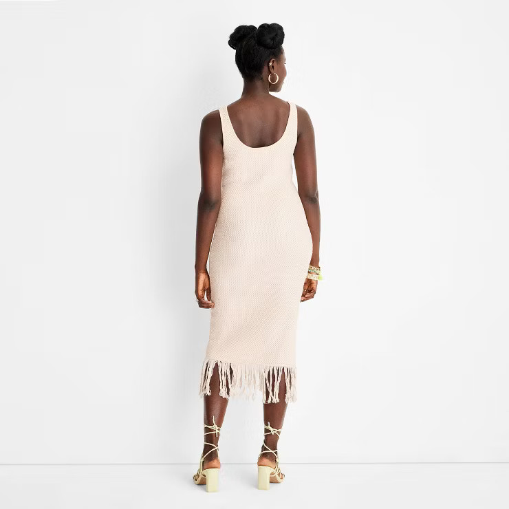 Women's Crochet Fringe Midi Sweater Dress - Future Collective™ with Alani Noelle | Target