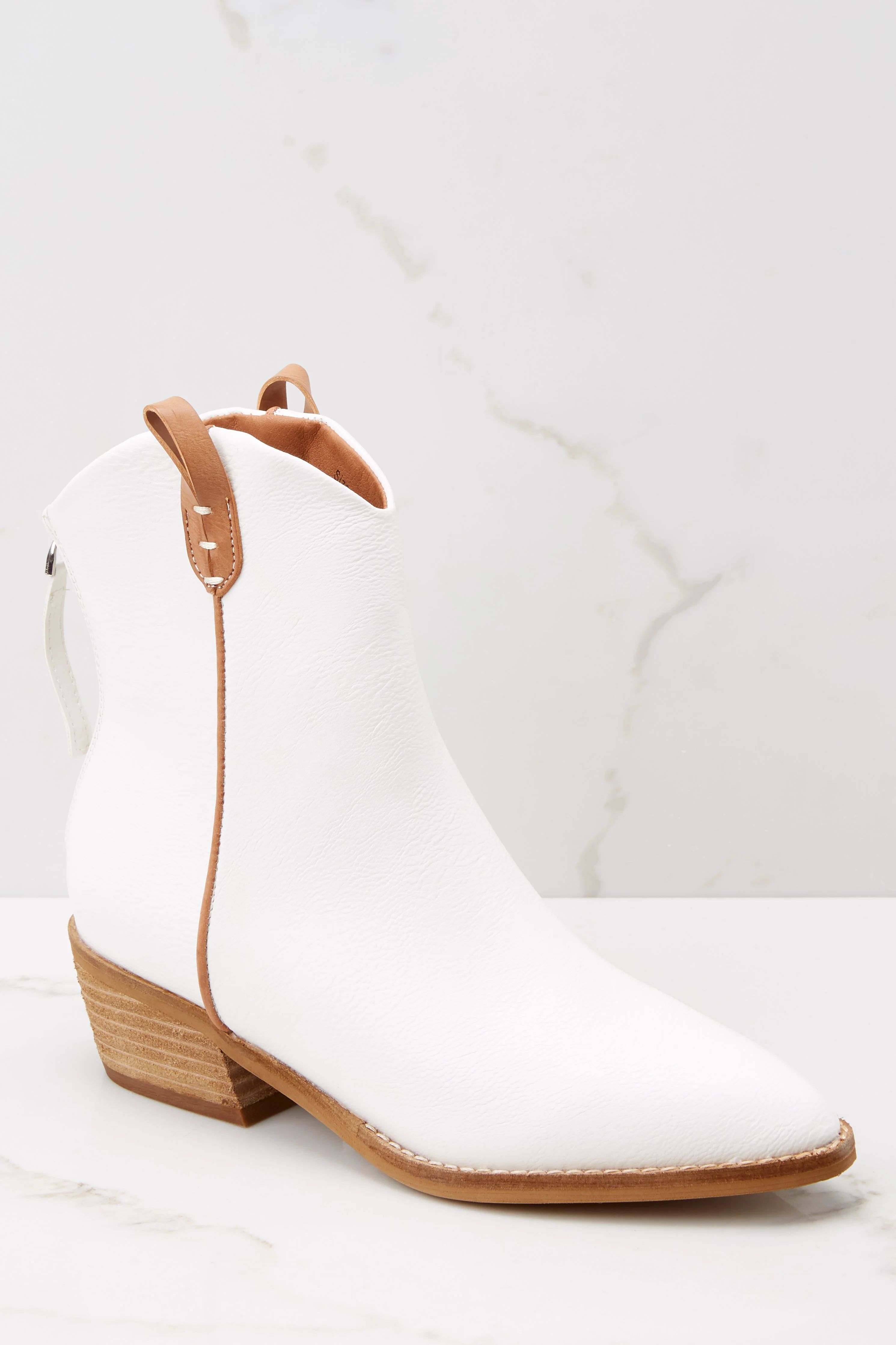 Social Sweetheart Ivory Booties | Red Dress 