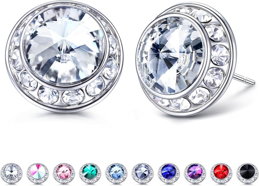 MILACOLATO Rhinestone Dance Competition Earrings Hypoallergenic Sterling Silver Post Stud Earring... | Amazon (US)