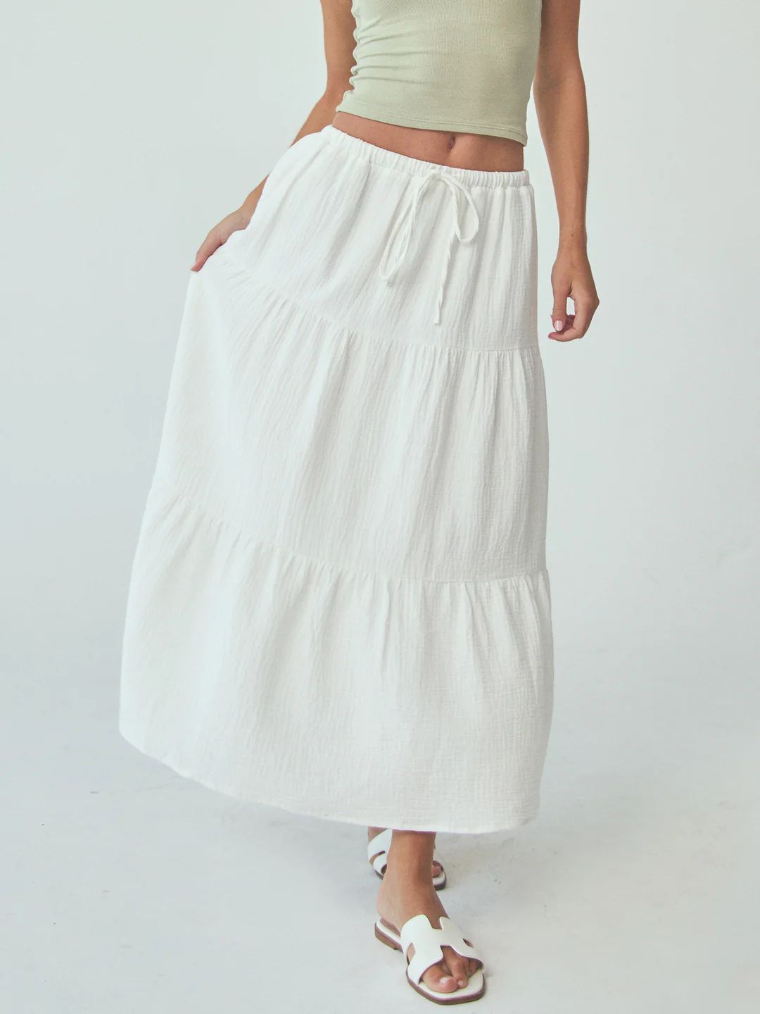 Tiered Cotton Skirt | Klassy Network