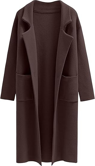 ANRABESS Women's Open Front Coatigan Jackets Long Knit Cardigan Sweaters 2024 Fall Fashion Sweate... | Amazon (US)