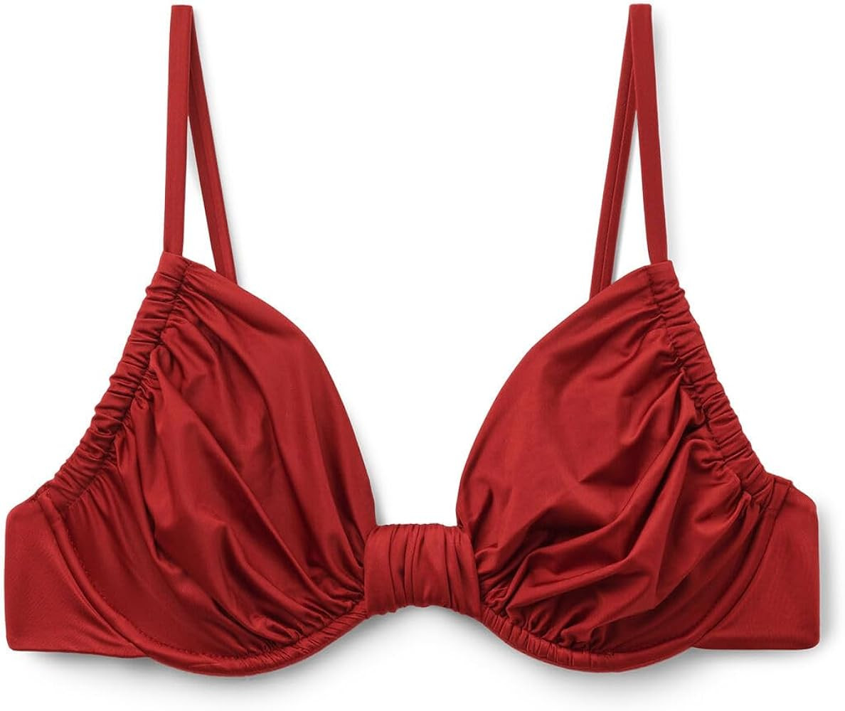 CALZEDONIA Woman's Balconette Swimsuit Top Shiny Satin | Amazon (US)