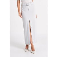 Daria Suiting Midi Skirt - Ice Grey | MESHKI US