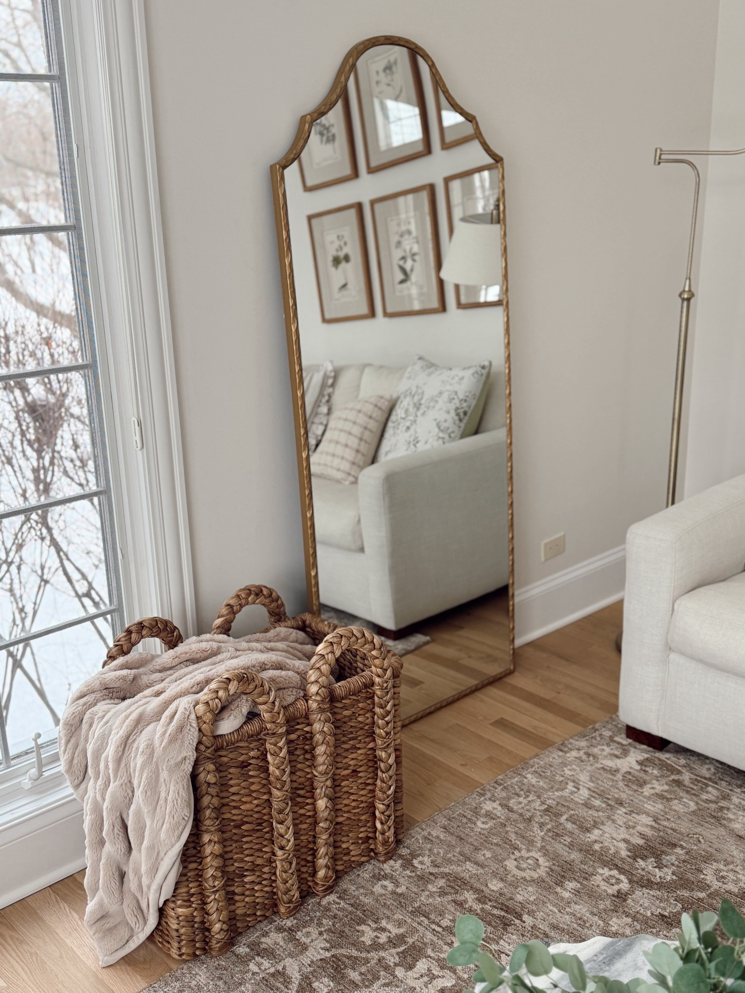 Love this mirror from Walmart!! And this basket is a favorite! 😍  

#LTKHome