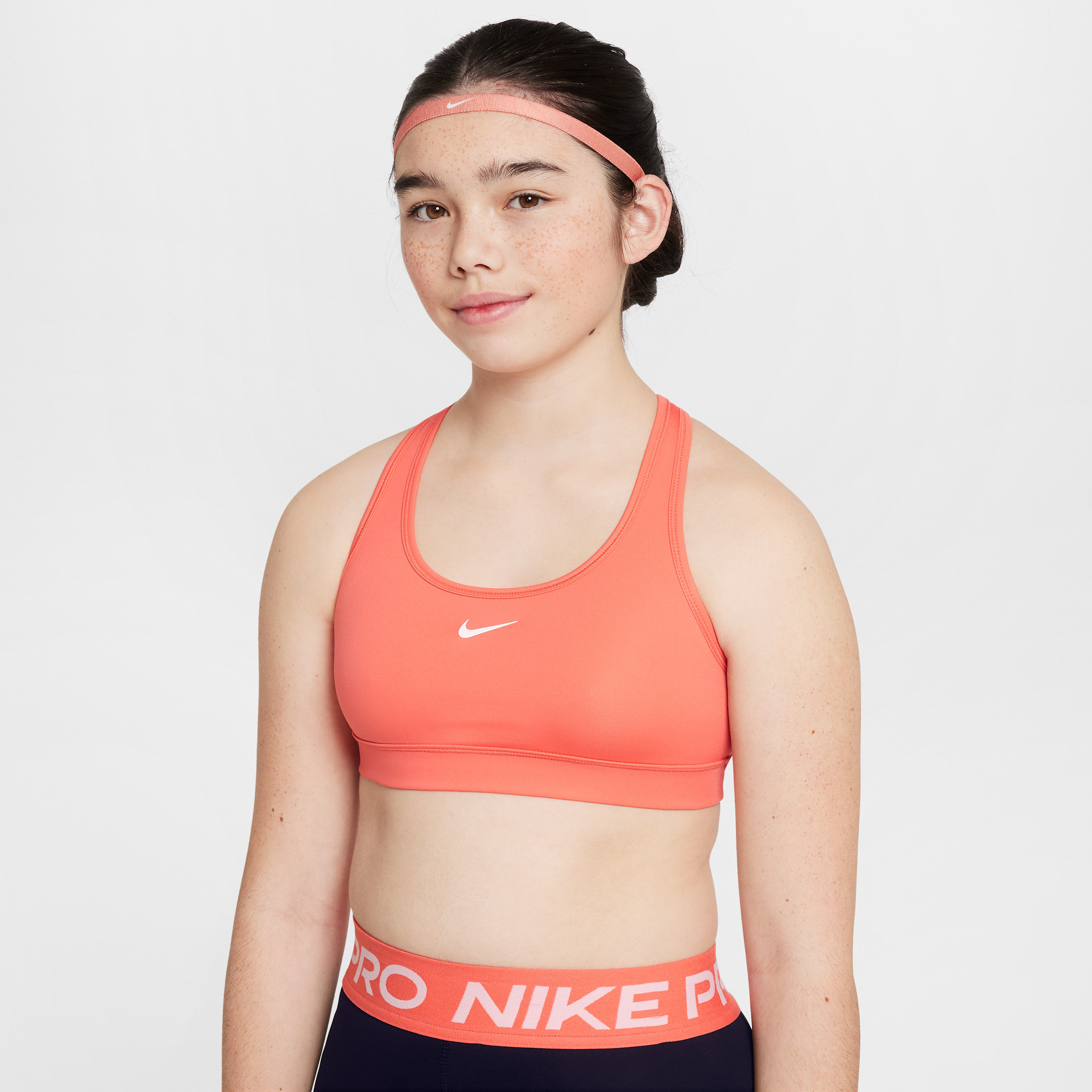 Nike Women's Swoosh Girls' Sports Bra in Orange | FJ7161-814 | Nike (US)