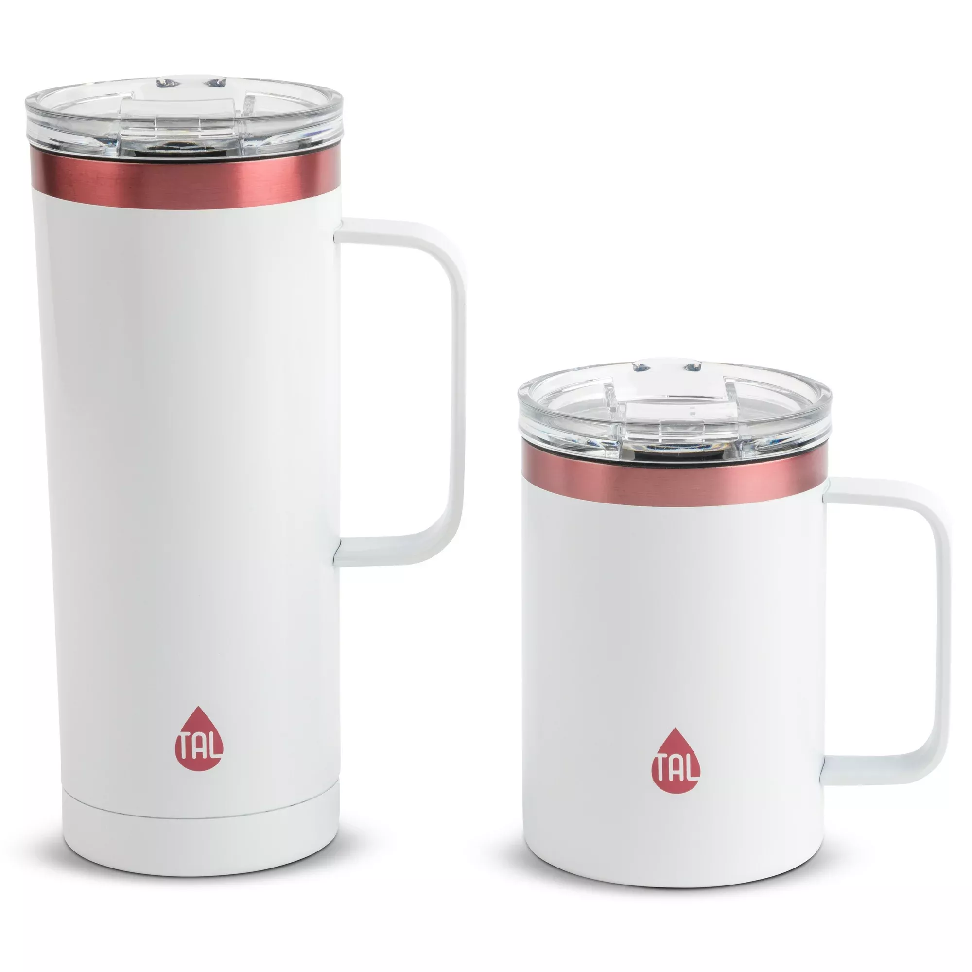Tal Stainless Steel Mountaineer Coffee Mug 2 Pack, 20 fl oz and 12 fl oz, Black and Gold