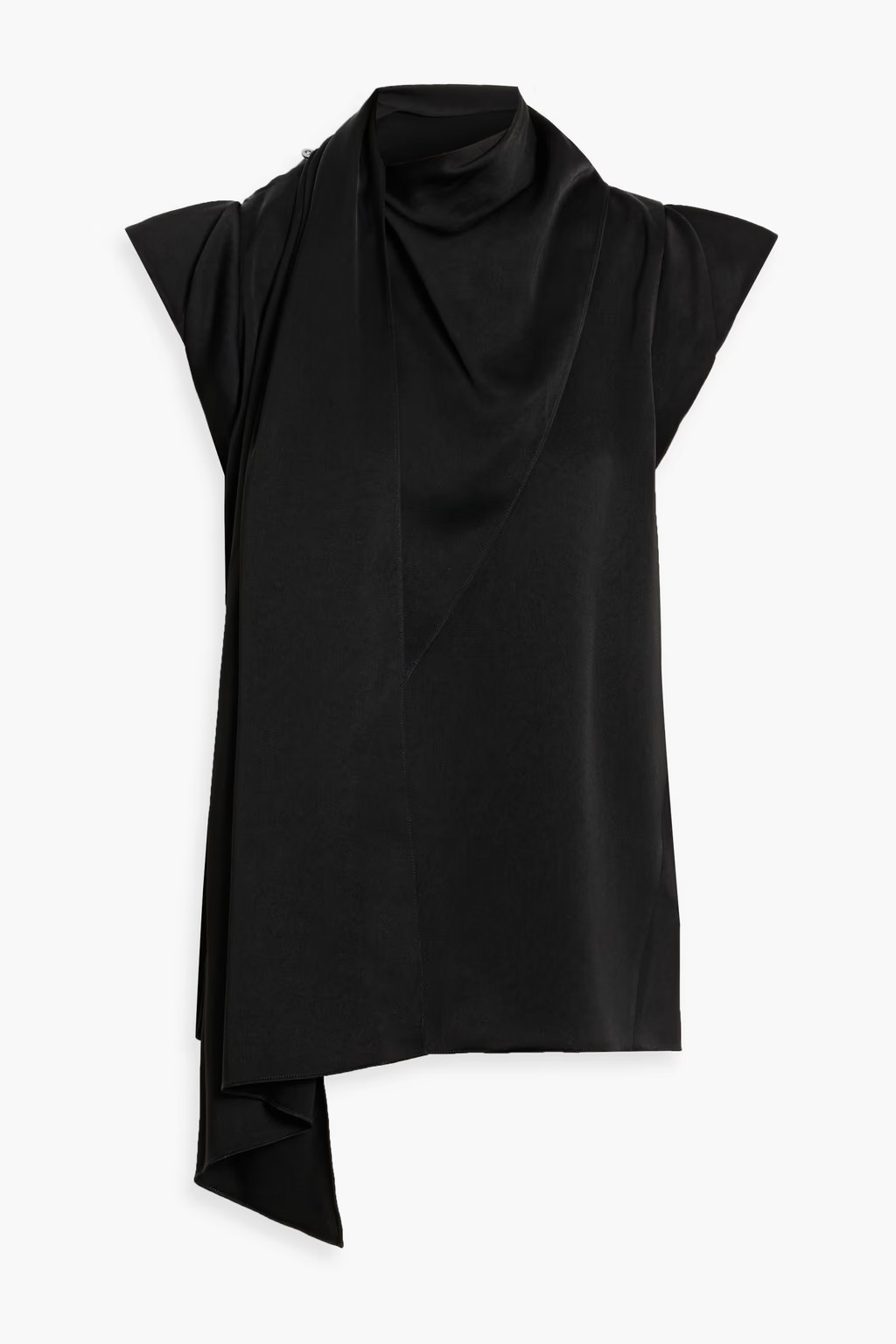 Draped satin-crepe blouse | The Outnet (US and CA)