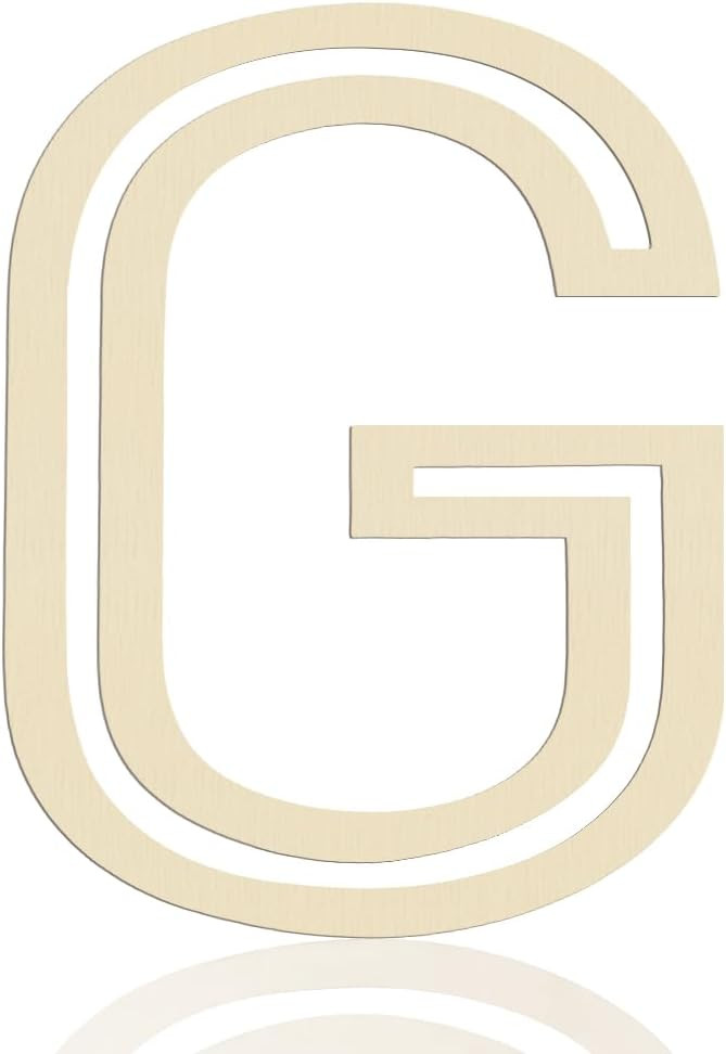 Wooden Letters 12 Inch,1/5 Inch Thick Large Wood Letter G Cutouts Unfinished Wooden Alphabet Lett... | Amazon (US)