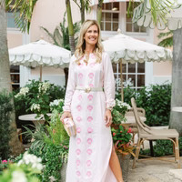 Blush Embroidered Shell Caftan | Sail to Sable