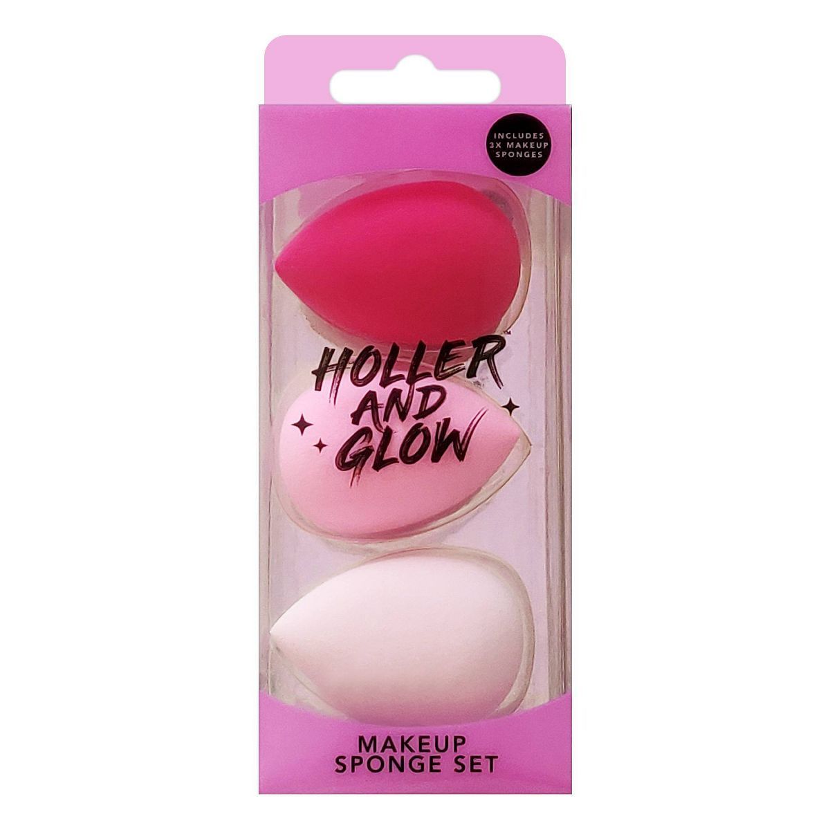 Holler and Glow Makeup Beauty Blender Sponge - Pink - 3ct | Target