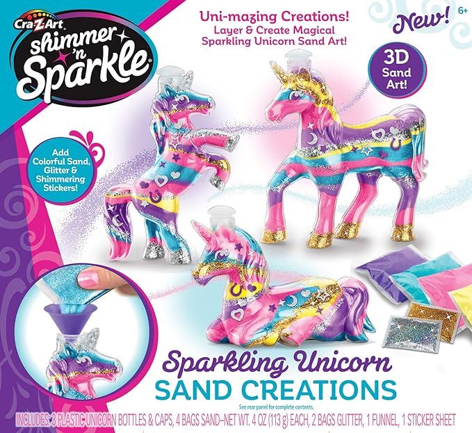 Shimmer ’n Sparkle Sparkling Unicorn Sand Art Creations Activity Kit for Ages 6 and up | Amazon (US)