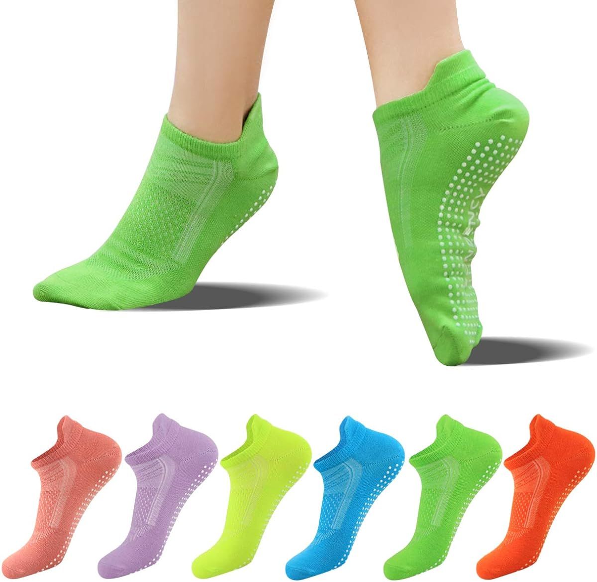 FUNDENCY Women's Non Slip Yoga Socks 6 Pairs | Amazon (US)