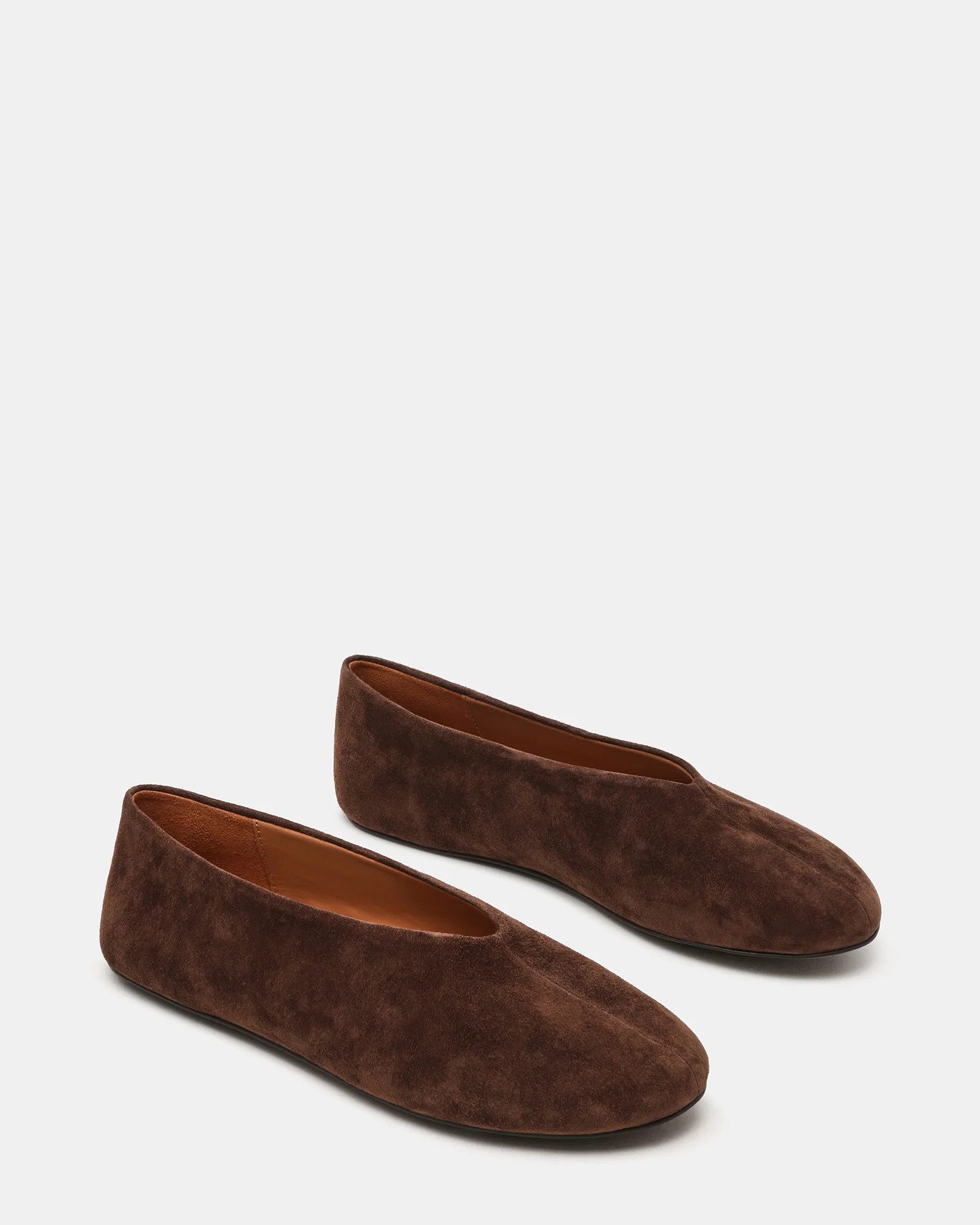 CYNTRA Brown Suede Round-Toe Women's Ballet Flat | Steve Madden (US)