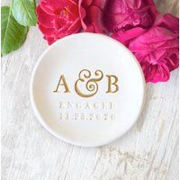 Engagement Ring Dish, Personalized Engaged Couple Gift, Wedding Holder, Custom Jewelry Bowl, Gifts,  | Etsy (US)