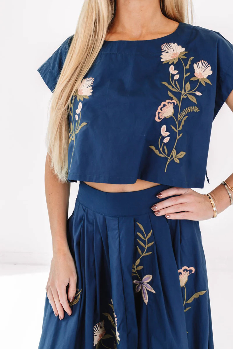 You Got It Girl Top - Navy | The Impeccable Pig