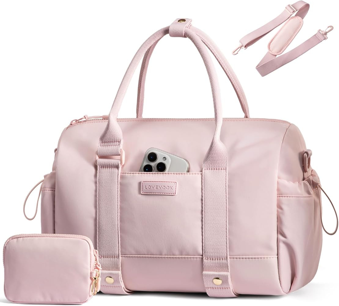 LOVEVOOK Small Gym Bag for Women with Yoga mat Holder, Mini Duffle Bag for Travel with Wet Pocket... | Amazon (US)