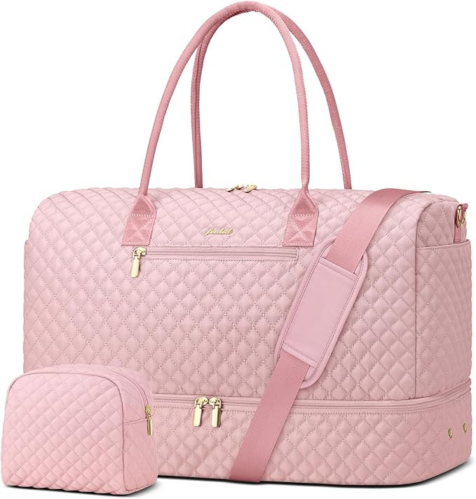 Travel Weekender Bags for Women - Duffle Bag Women with Shoe Compartment Carry On Overnight Bag w... | Amazon (US)