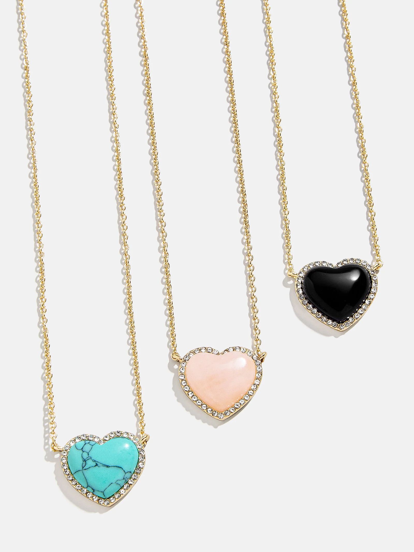 Freya Heart Necklace - Rose Quartz | BaubleBar (US)
