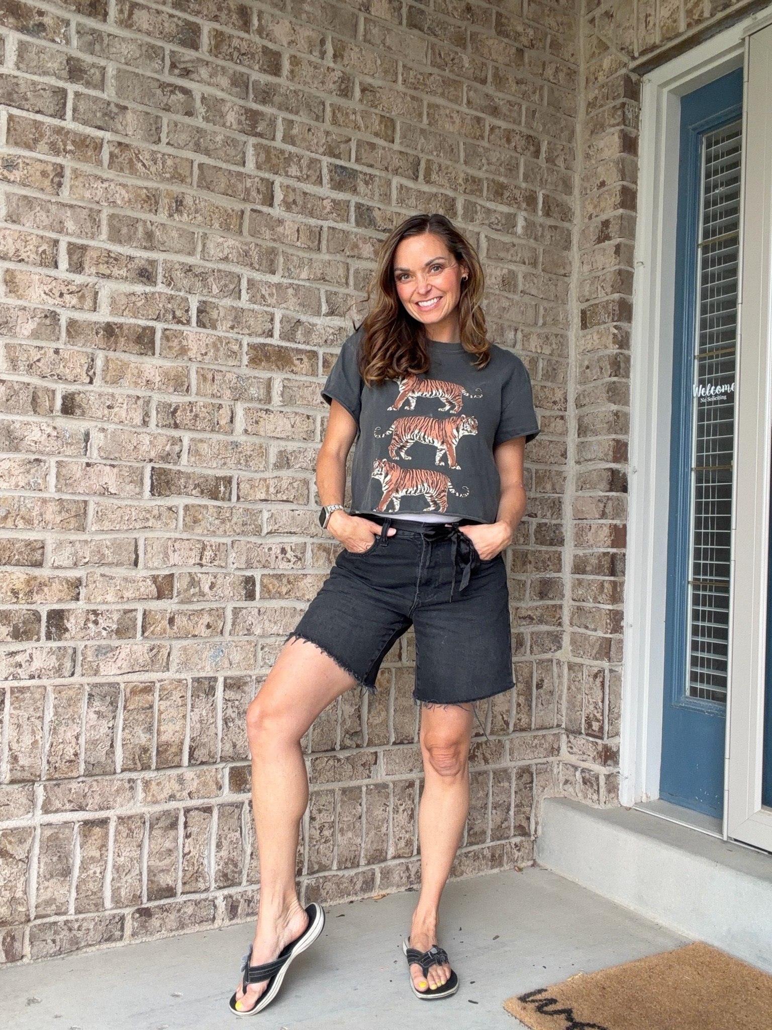 Obsessing the comfy casually cute look and fit of these shorts!

#LTKootd #LTKmomlife #LTKOver40