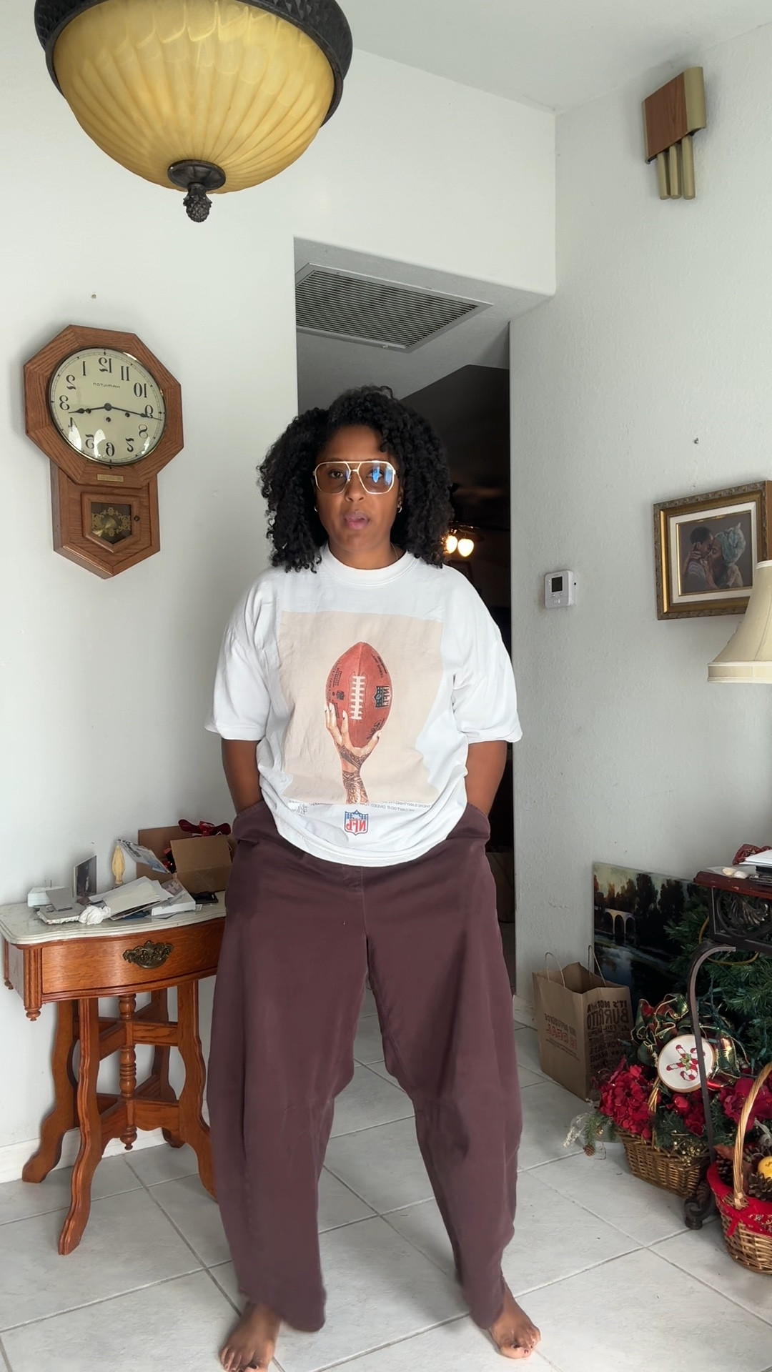 Soft horseshoe pants  
Wearing XL but can size down. Black Friday deal: 50% off with an additional 20% off with code: FRIDAY 

#LTKmomlife #LTKHoliday #LTKOver40