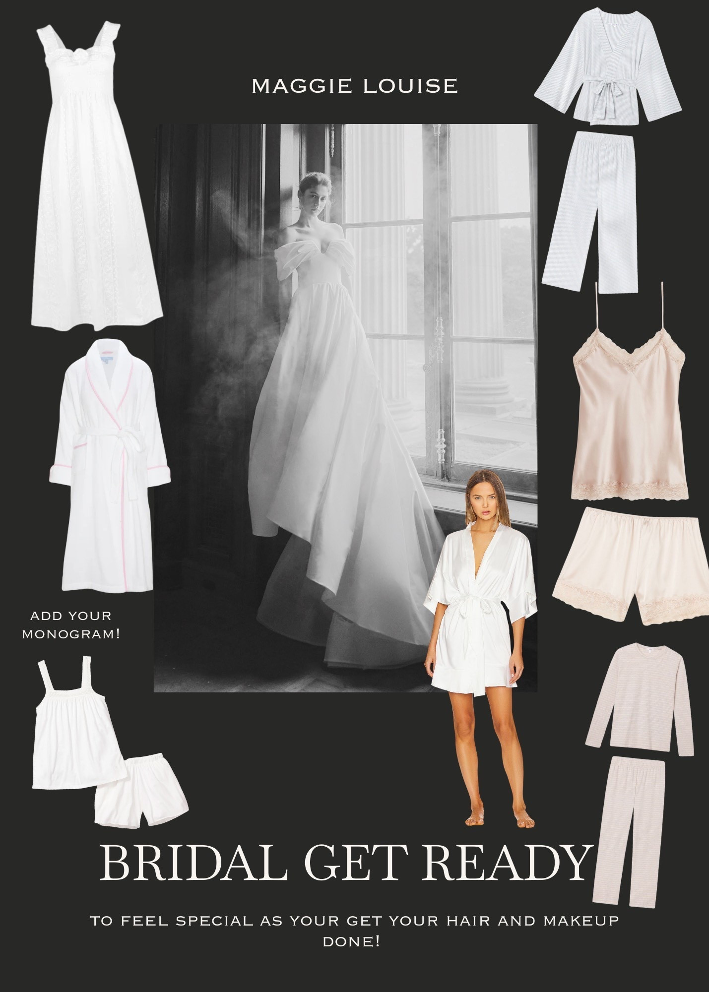dainty and elegant pajamas to wear while getting ready on your wedding day! 

#LTKmorningroutine #LTKgrwm #LTKWedding