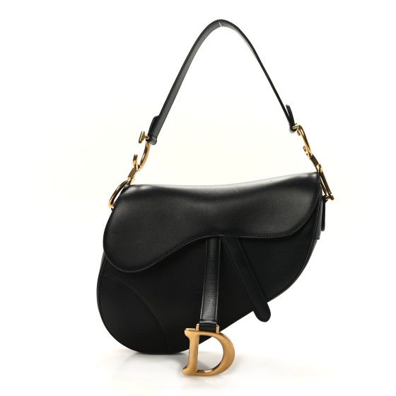 Calfskin Saddle Bag Black | FASHIONPHILE (US)