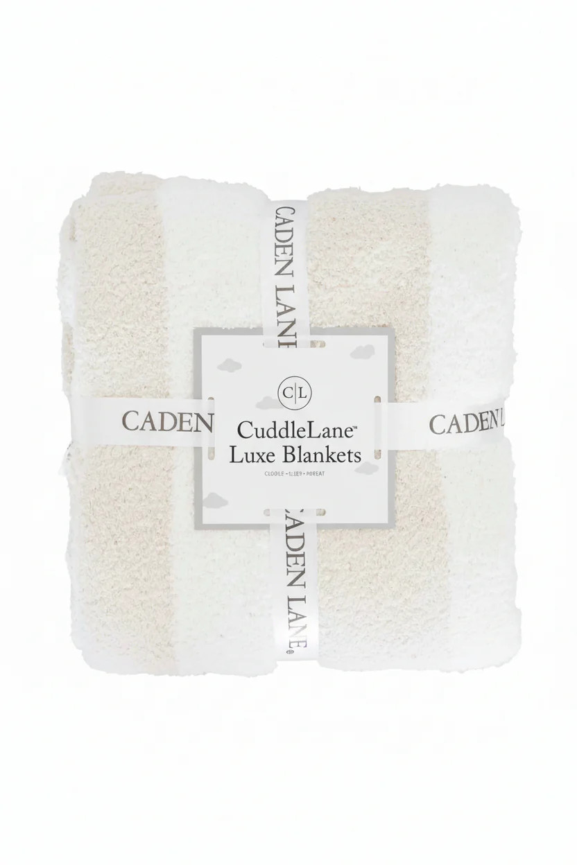 CuddleLane™ Luxe Blankets | Toffee Stripe | Caden Lane