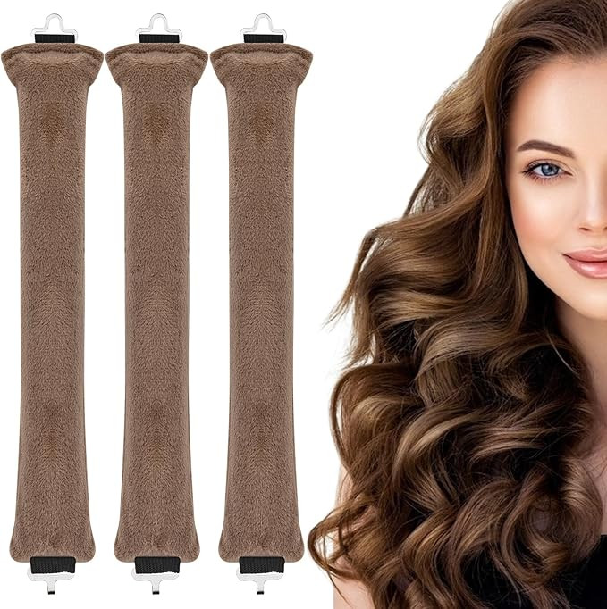 3Pcs Heatless Curlers, Heatless Curling Rod Hair Rollers for Long Hair, Overnight Heatless Curler... | Amazon (UK)