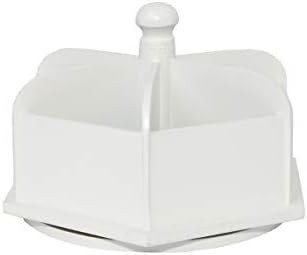 Spinning Desktop Organizer – White Hexagon 6 Compartment Rotating Mail and Stationary Holder ... | Amazon (US)