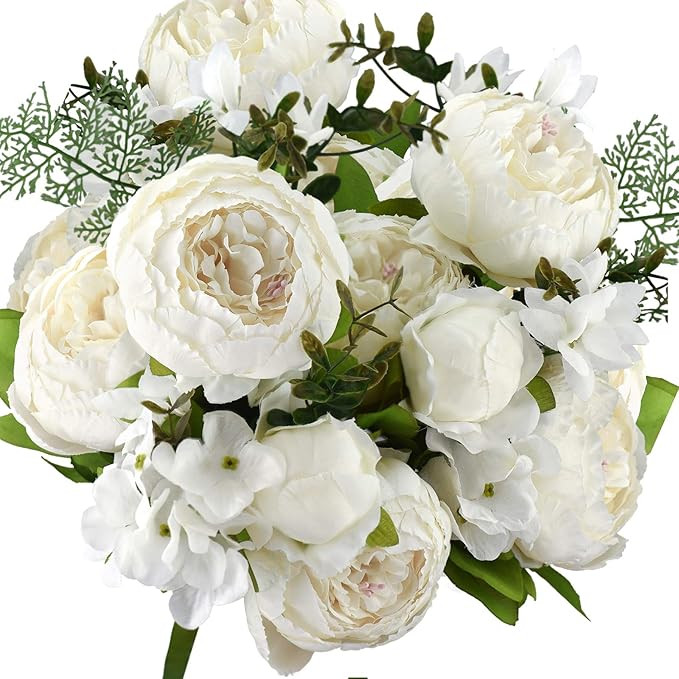FiveSeasonStuff Vintage Artificial Peonies Silk Peony Flowers and Hydrangeas for Wedding Bridal H... | Amazon (US)