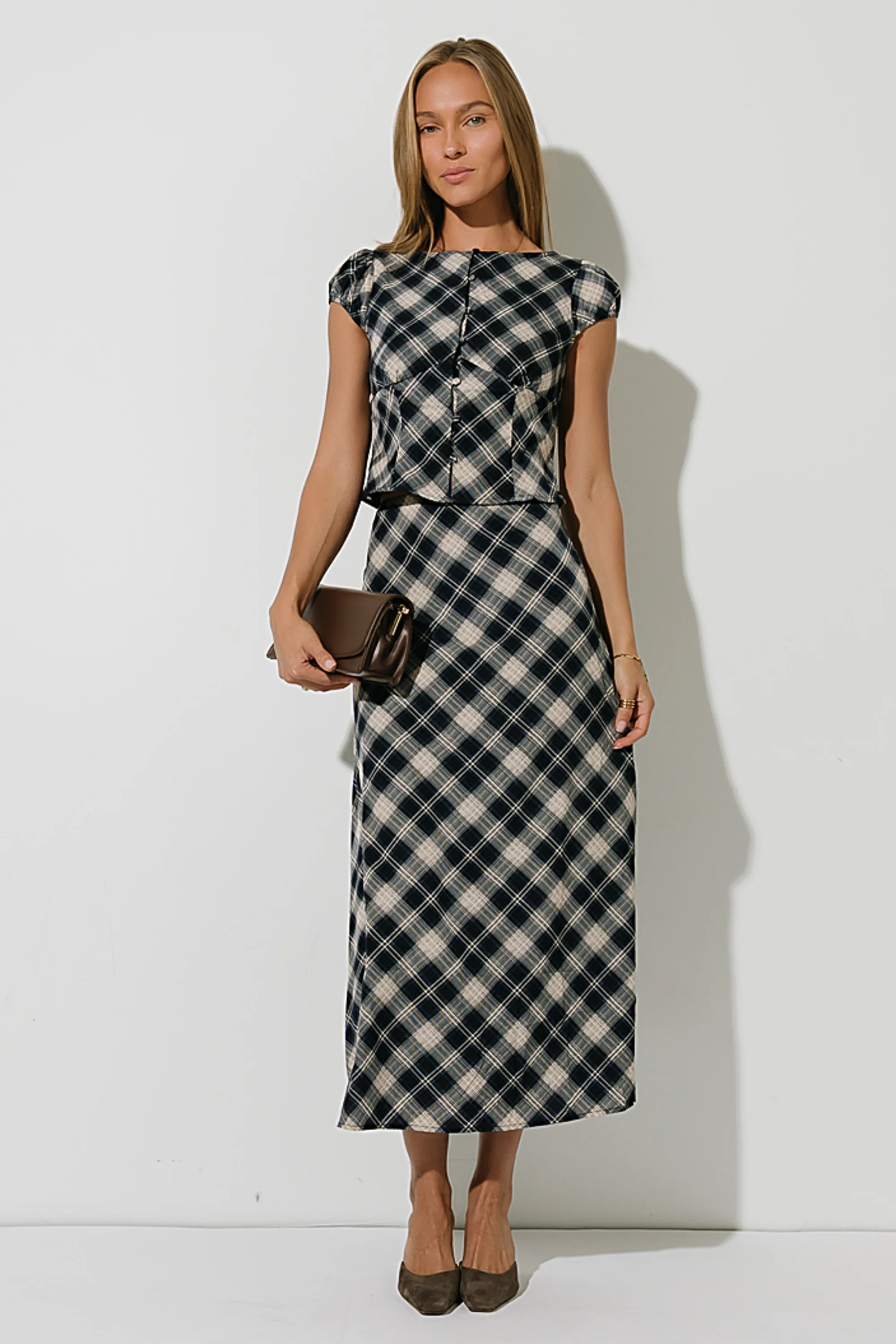 Collins Plaid Maxi Skirt | Böhme US