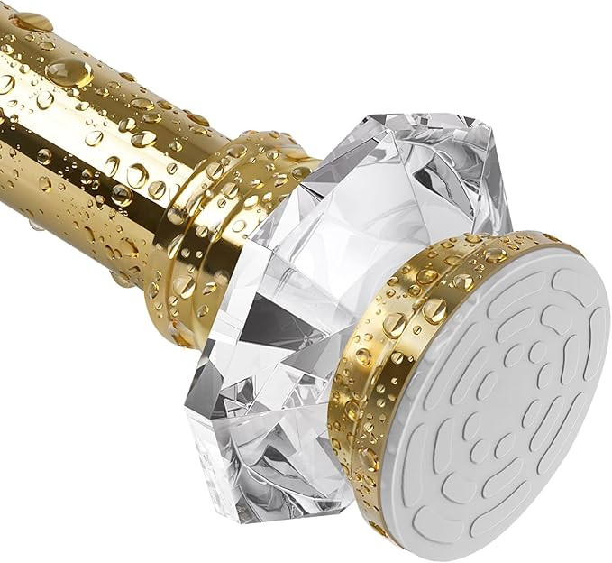 Gold Shower Curtain Rod 36-84 Inch Adjustable Non Rust Shower Curtain Rod Spring Tension Non Slip... | Amazon (US)