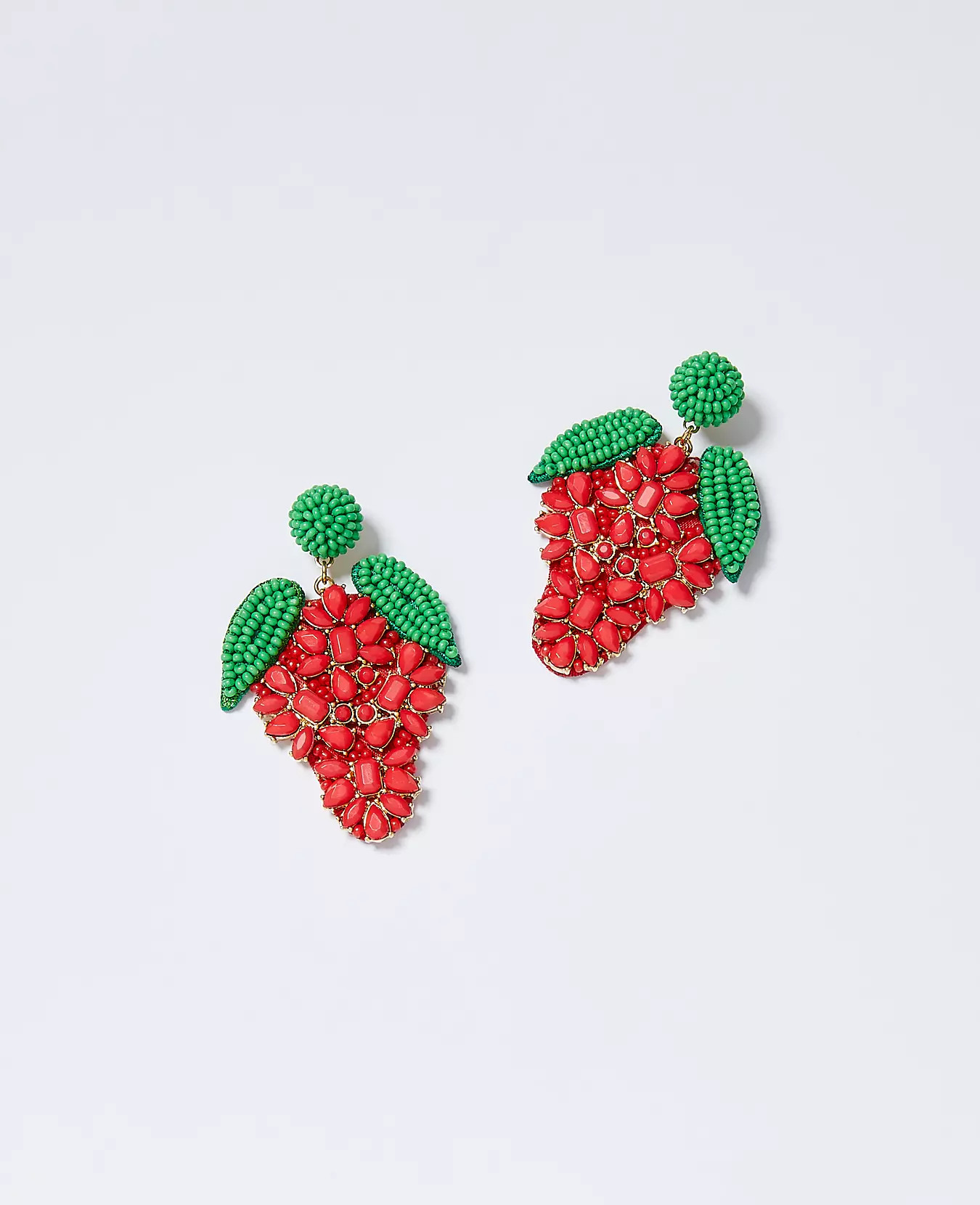 Beaded Strawberry Earrings | Ann Taylor (US)