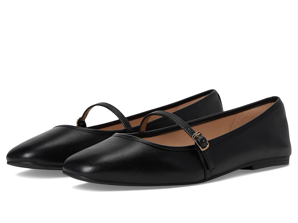 Cole Haan Yelena Maryjane Ballets Women's Flat Shoes Black Leather : 9.5 B - Medium | Zappos
