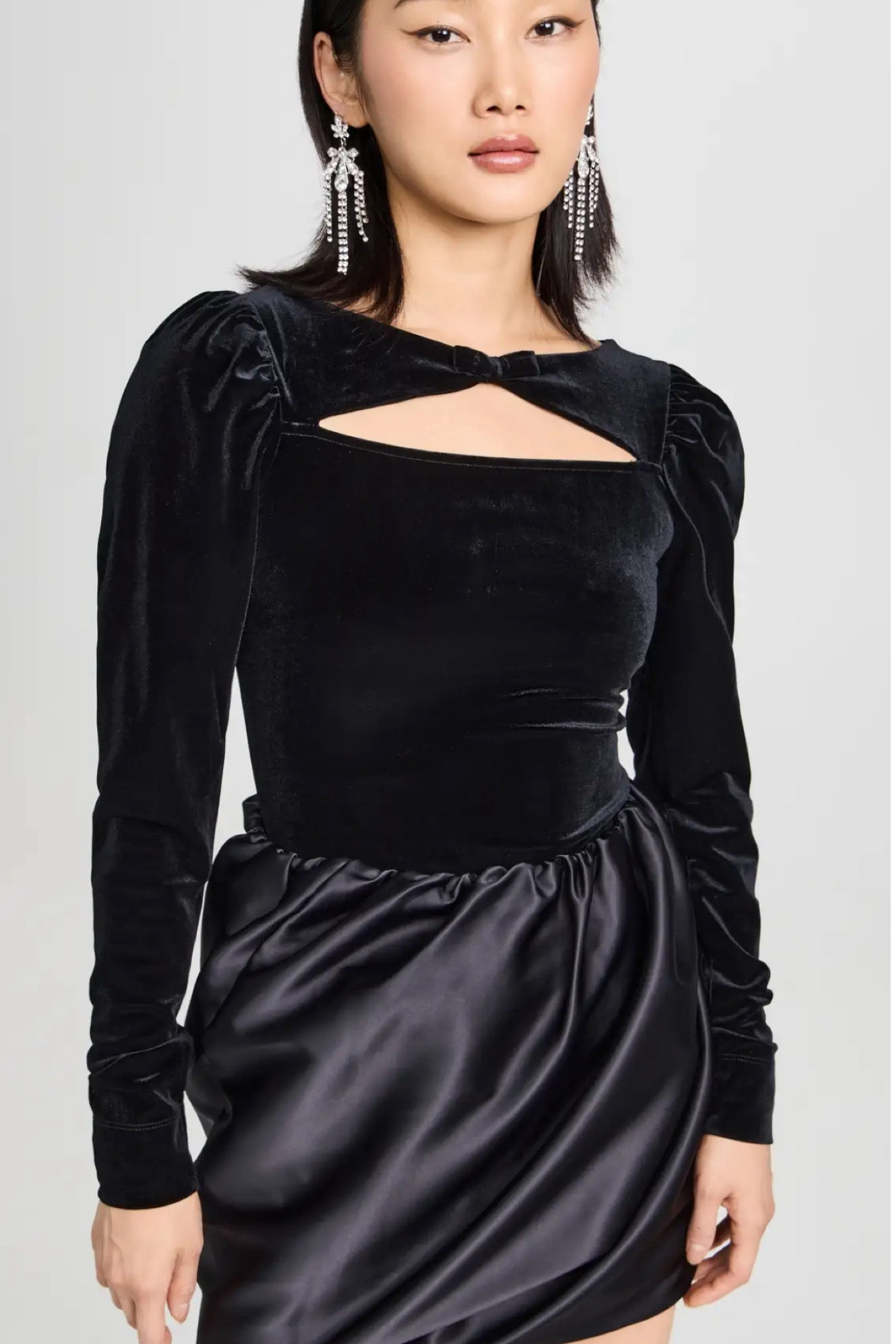 Ganni bow bodysuit. Perfect for NYE 🎀🖤 On sale now.

#LTKSeasonal #LTKsalealert #LTKHoliday