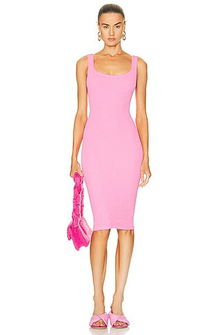 Hunza G Tank Dress in Bubblegum | FWRD | FWRD 