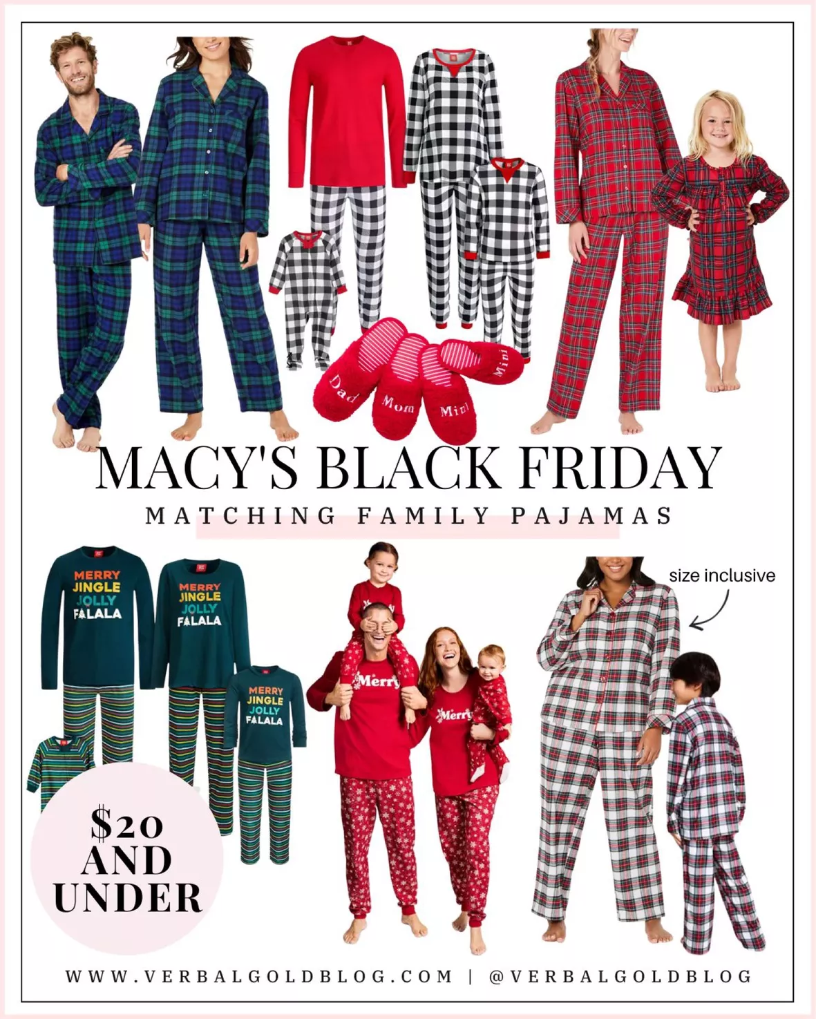Family Pajamas Men's Matching Black Watch Plaid Family Pajama Set, Created  for Macy's - Macy's