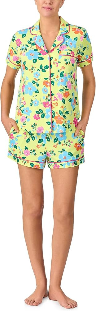 kate spade new york Pajamas for Women 2 Piece Set Comfy Modal Classic Short Sleeve Notch Collar B... | Amazon (US)