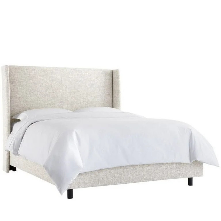 Skyline Upholstered Wingback King Bed in White | Walmart (US)