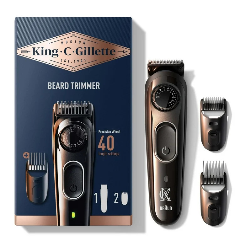 King C. Gillette Beard Trimmer for Men, Cordless Rechargeable Electric Razor | Walmart (US)