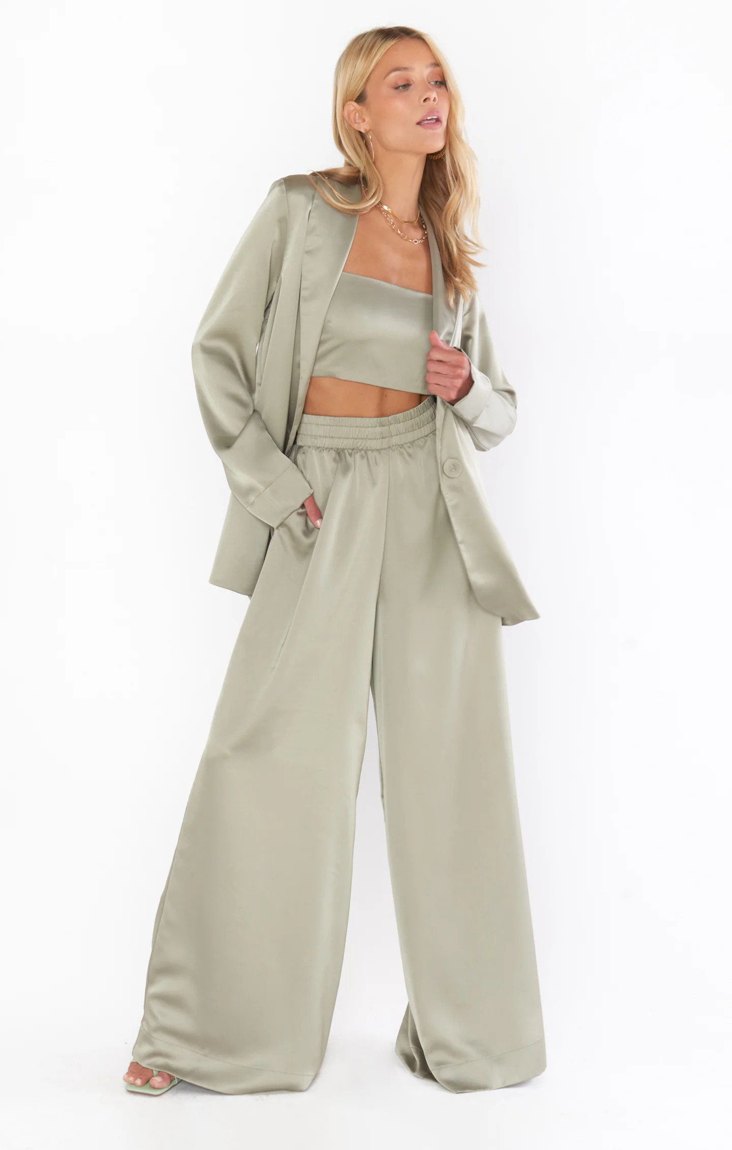Irwin Pants ~ Black Luxe Satin | Show Me Your Mumu