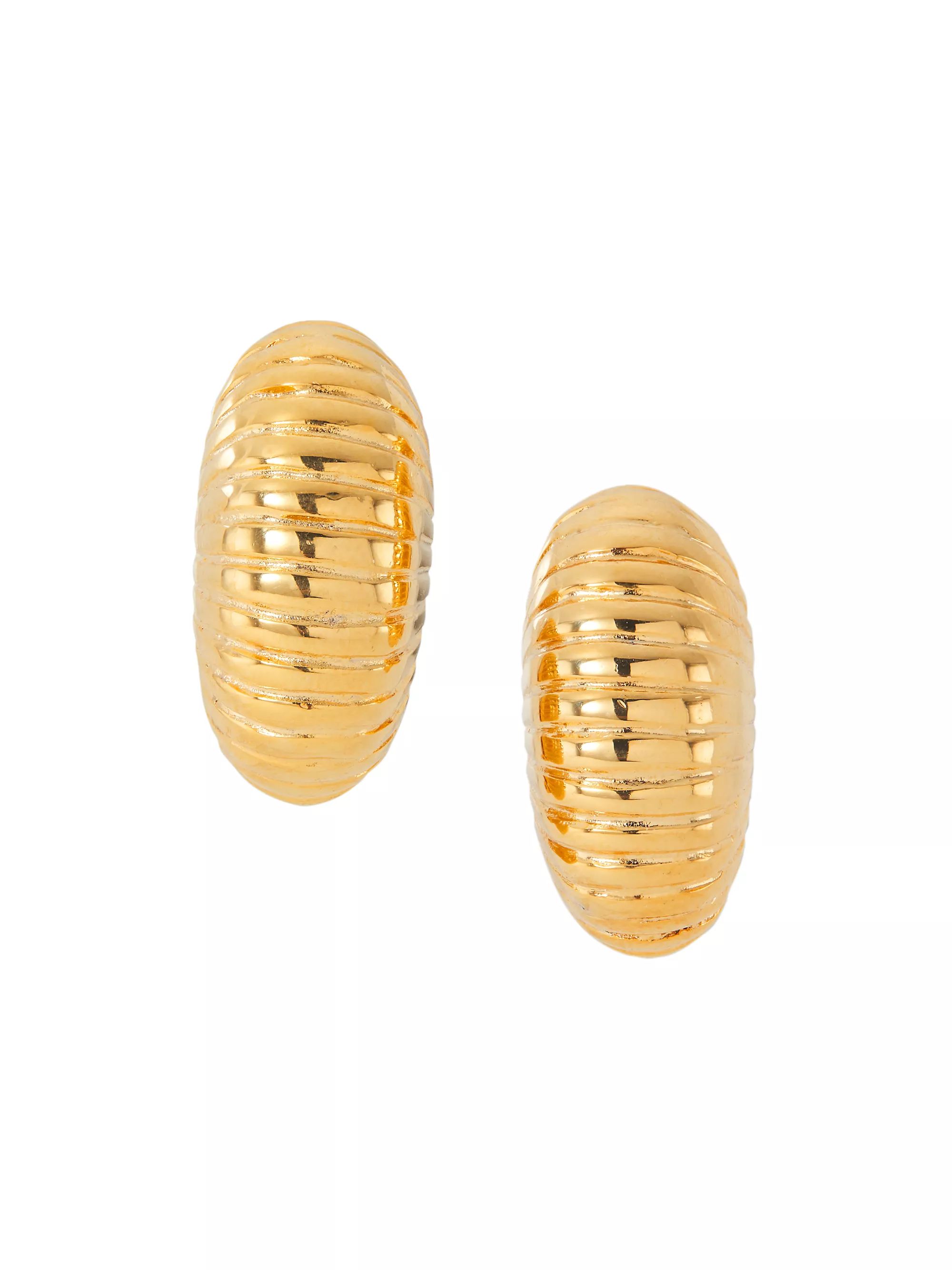 Polished 18K Gold-Plated Shrimp Clip Earrings | Saks Fifth Avenue