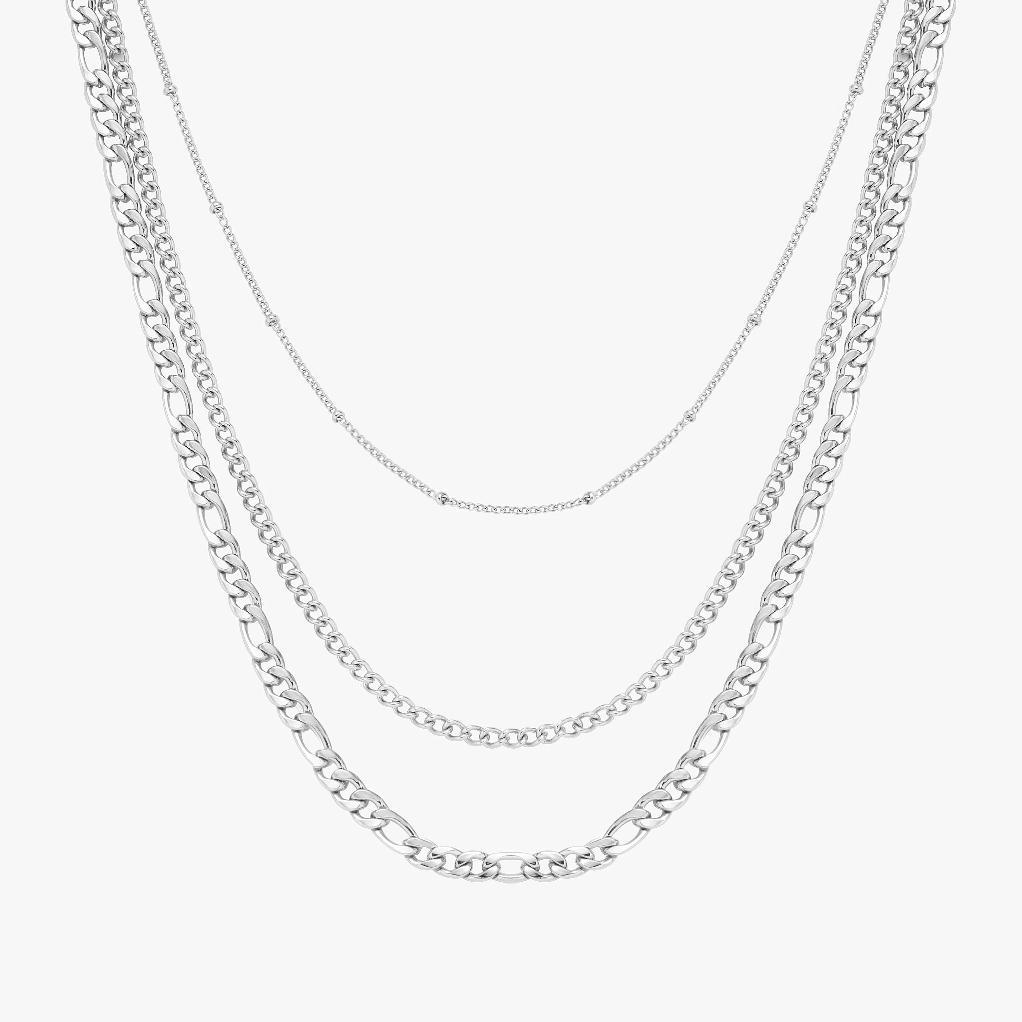 Kelly Silver Layered Necklace | Victoria Emerson
