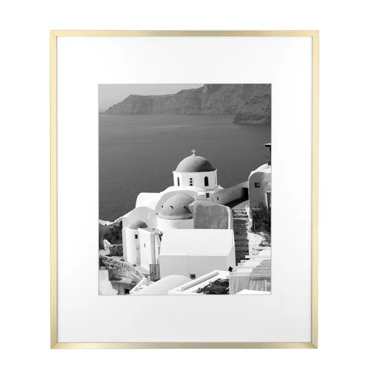Better Homes & Gardens 16x20 Matted to 11x14 Metal Gallery Wall Picture Frame, Gold - Walmart.com | Walmart (US)